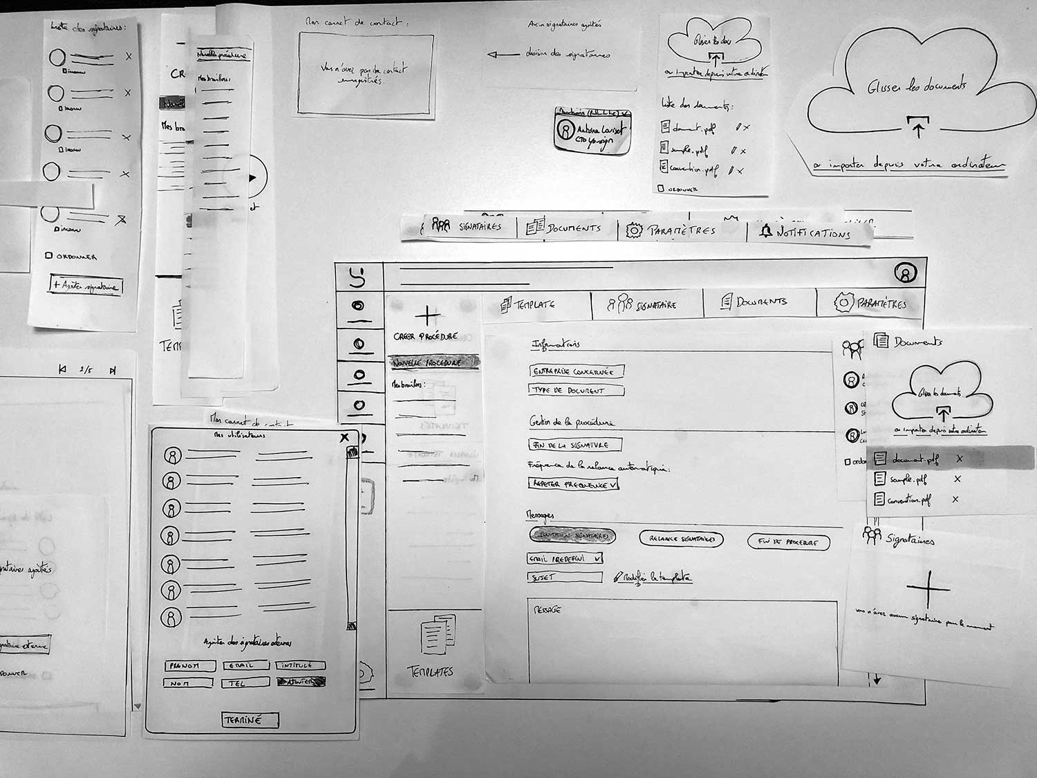 kevinbizien-yousign-wireframing Yousign wireframing